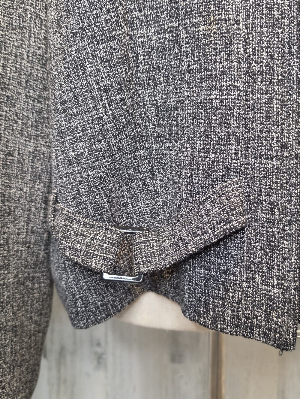 Dressbarn Women's XL Black White Tweed Zip Front Career Jacket Blazer Textured - Picture 3 of 9
